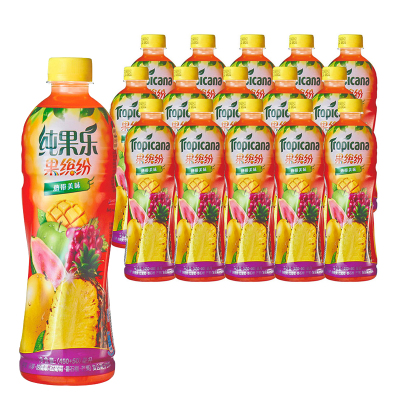 百事可乐 纯果乐 果缤纷 热带美味500ml*15瓶(整箱15瓶)