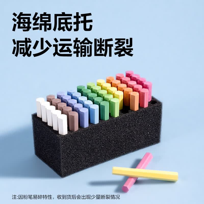 得力MB432 白色粉笔 50支/盒高清大图