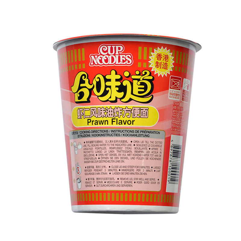 中国香港Cup Noodles合味道杯面 方便面 虾仁风味75g 方便速食杯面泡面开杯乐