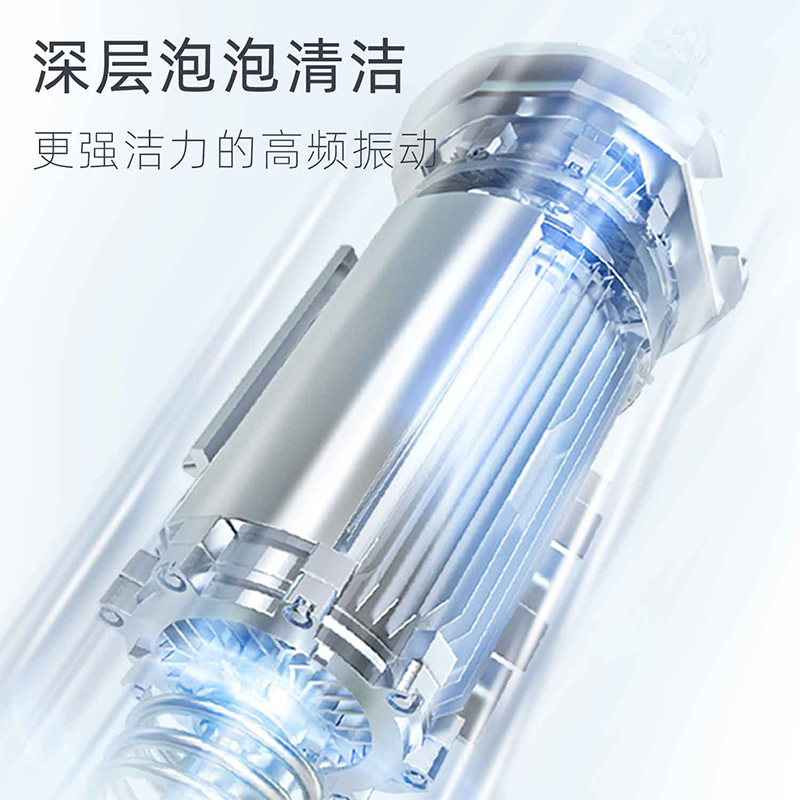 罗曼(ROAMAN) 电动牙刷成人情侣声波电动牙刷男士女士智能牙刷 深层泡泡清洁|喵喵刷|白色D30高清大图