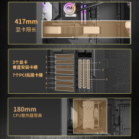 长城(Great Wall)铁幕H503B铁侧板机箱 黑色 (0.8mm厚侧板/360水冷位/钢网面板