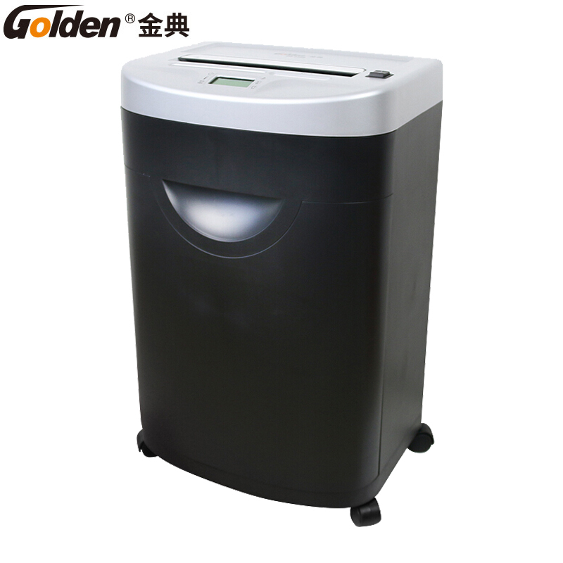 金典(GOLDEN)GD-615D碎纸机 碎纸15张 34L大容量纸筒 4级保密2*10mm碎纸效果 文件粉碎机 办公碎