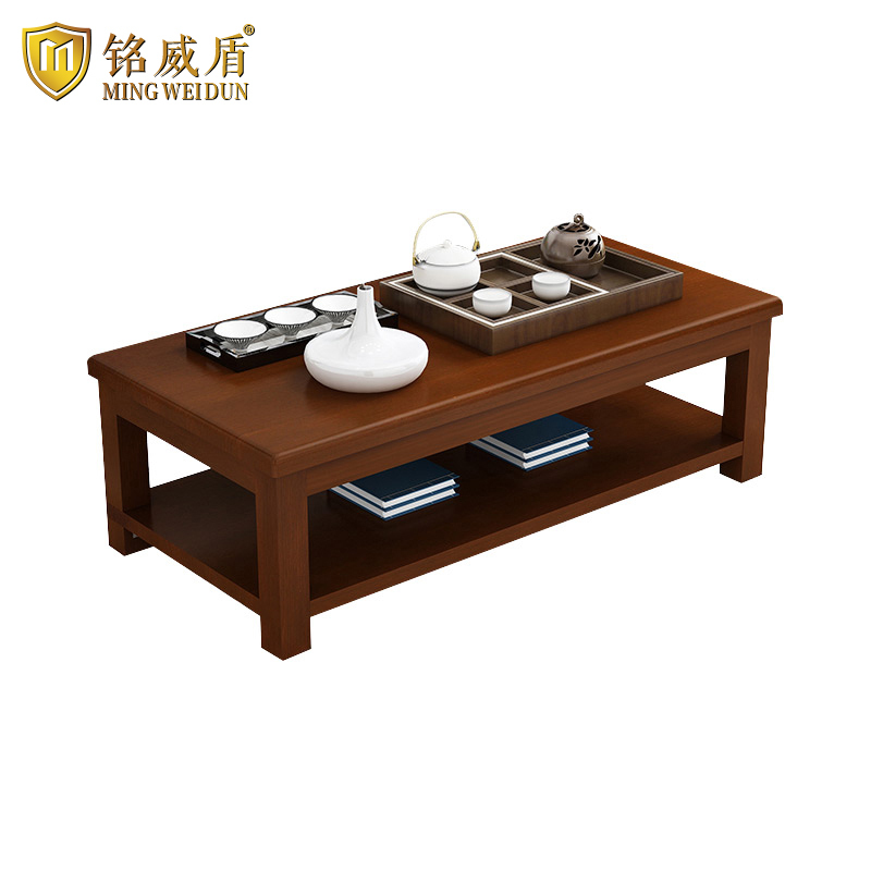 铭威盾茶几简约现代小户型双层创意泡茶小桌子飘窗实木客厅原木家用茶桌