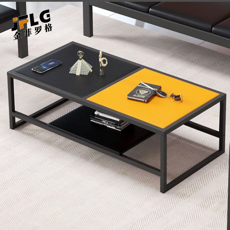 金菲罗格办公接待沙发现代简约会客沙发铁艺沙发组合高清大图