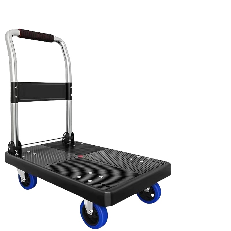 蒙企智品平板小推车黑色550斤72*48cm/台高清大图