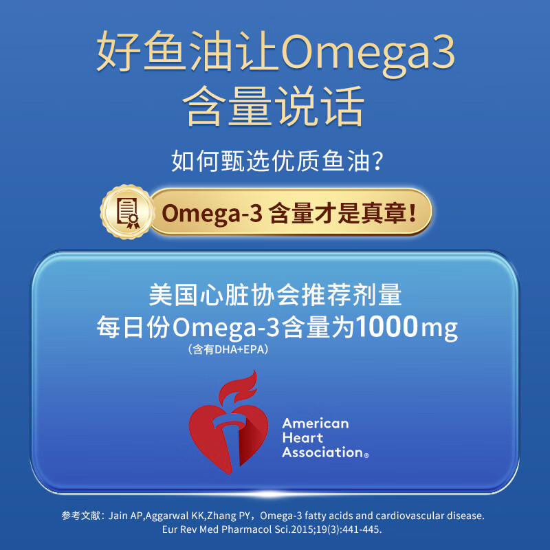 健安喜(GNC) 三倍迷你深海鱼油软胶囊DHA EPA omega-3辅助降血脂 花少同款 120粒*2瓶高清大图