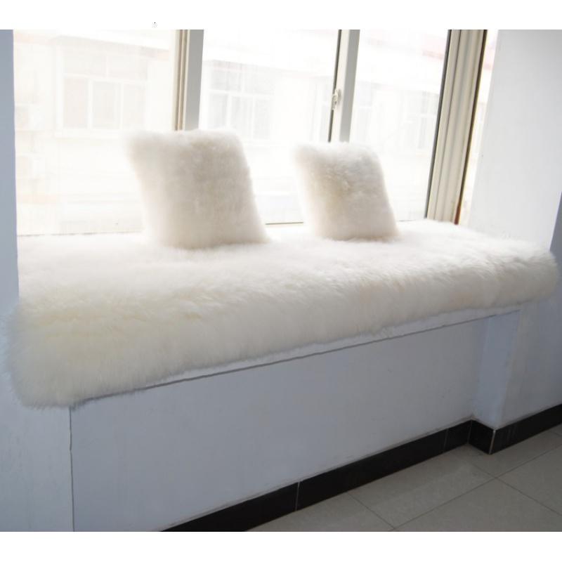 美帮汇澳洲羊毛飘窗垫窗台垫客厅羊毛沙发垫卧室床边地毯田园榻榻米垫 灰色 60*210cm