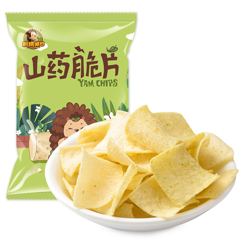 刺猬阿甘 山药脆片学校办公室休闲零食膨化小吃薄片脆薯片香葱味31g