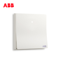 [ABB官方旗舰店]ABB开关插座无框轩致雅典白墙壁86型开关面板一开单控带灯AF181