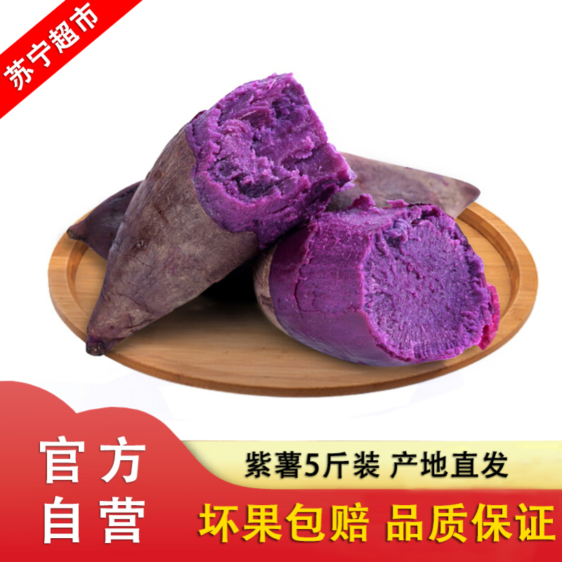 沙地紫薯 新鲜紫薯 新鲜蔬菜 农家自种 5斤装 香甜可口 单果约3-8两