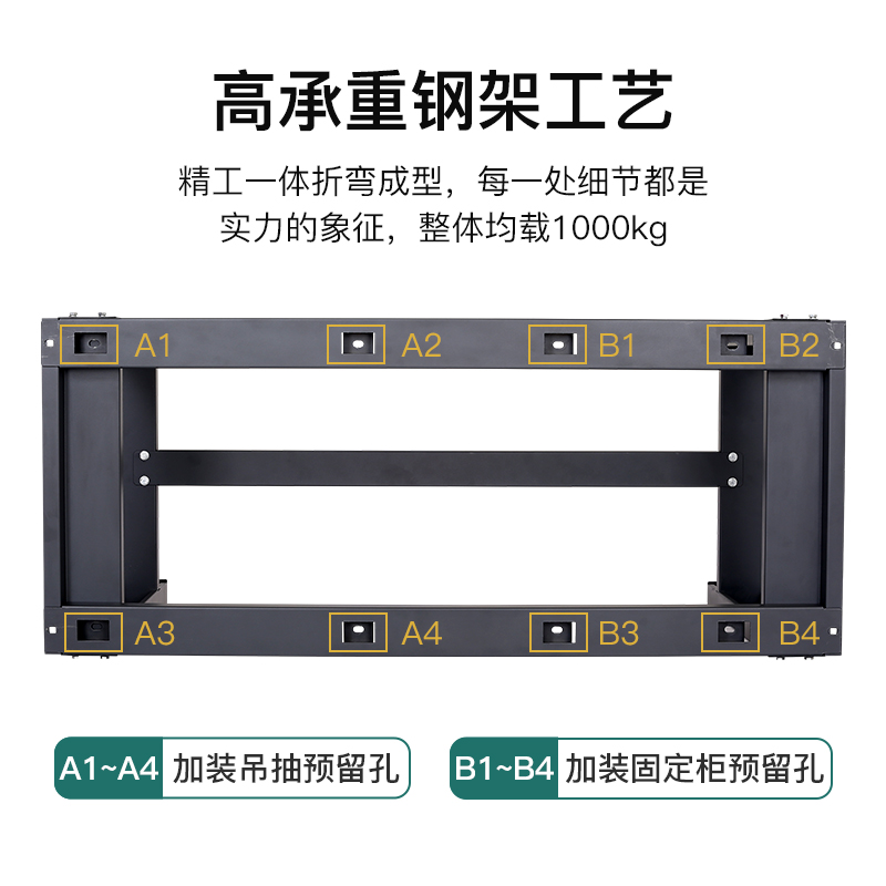 尔迈 重型钳工工作台防静电操作台工厂车间多功能工具台 1.2米 BD款高清大图