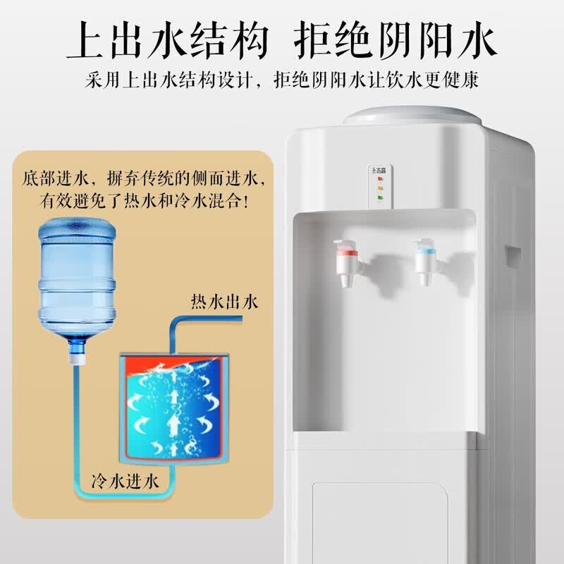 志高(CHIGO)饮水机家用立式白-龙头取水 温热型高清大图