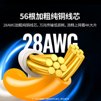 绿联 超六类网线 CAT6A类纯铜万兆成品棉网线 家用电脑网络宽带8芯双绞线兼容2.5g工程跳线2米35801