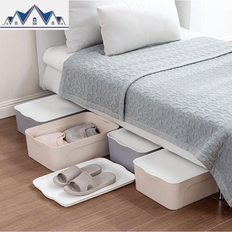 日式塑料收纳箱有盖大号衣服收纳盒玩具整理箱书本储物箱可叠加_1_947高清大图