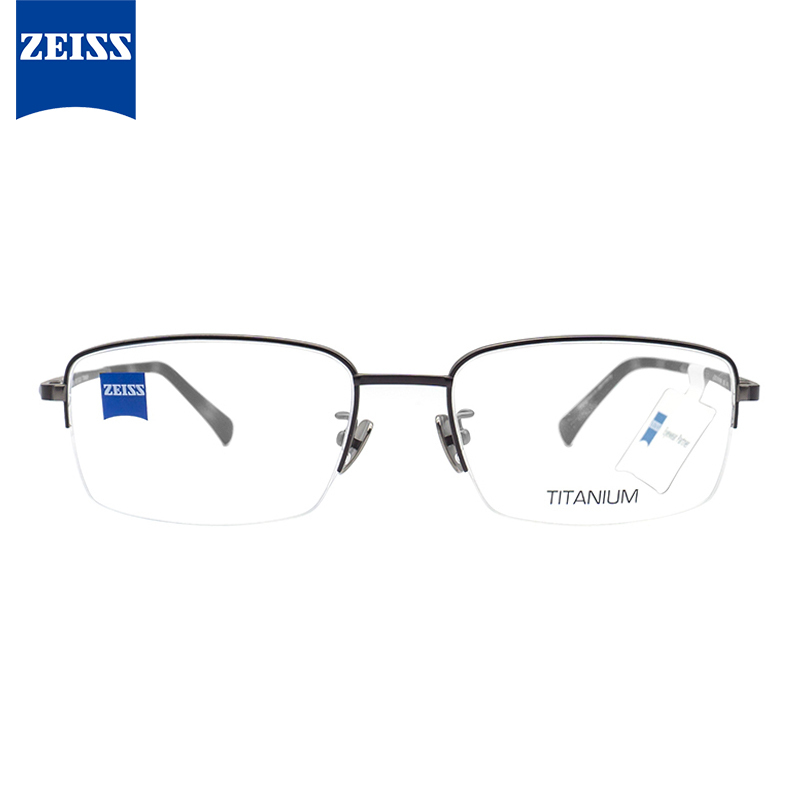 蔡司zeiss光学近视眼镜架男女款钛商务休闲眼镜框半框zs8501855mm视频