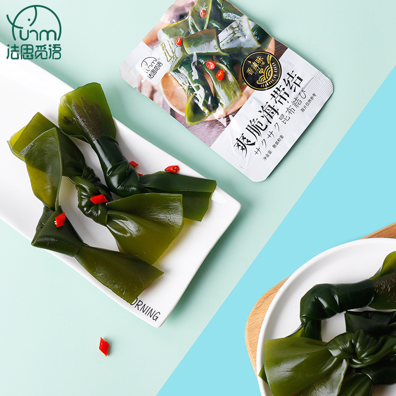 海带结香辣味+蒜香味 2袋 即食香辣蒜香零食小吃海带菜卤味独立小包装办公室休闲零食旗舰店