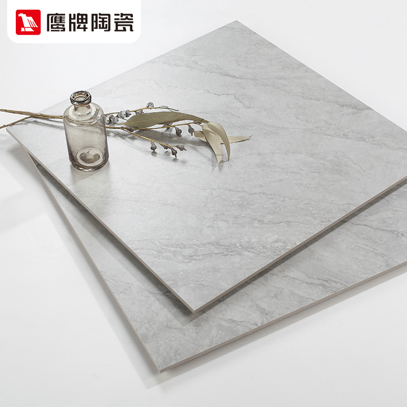 鹰牌陶瓷灰色瓷砖客厅地板砖瓷质哑光面仿古砖600600银鼎石