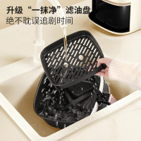 美的(Midea)空气炸锅不用翻面可视窗口 大容量家用全自动烤箱多功能不粘易清洗触控 微蒸汽嫩烤 免翻面炸烤一体