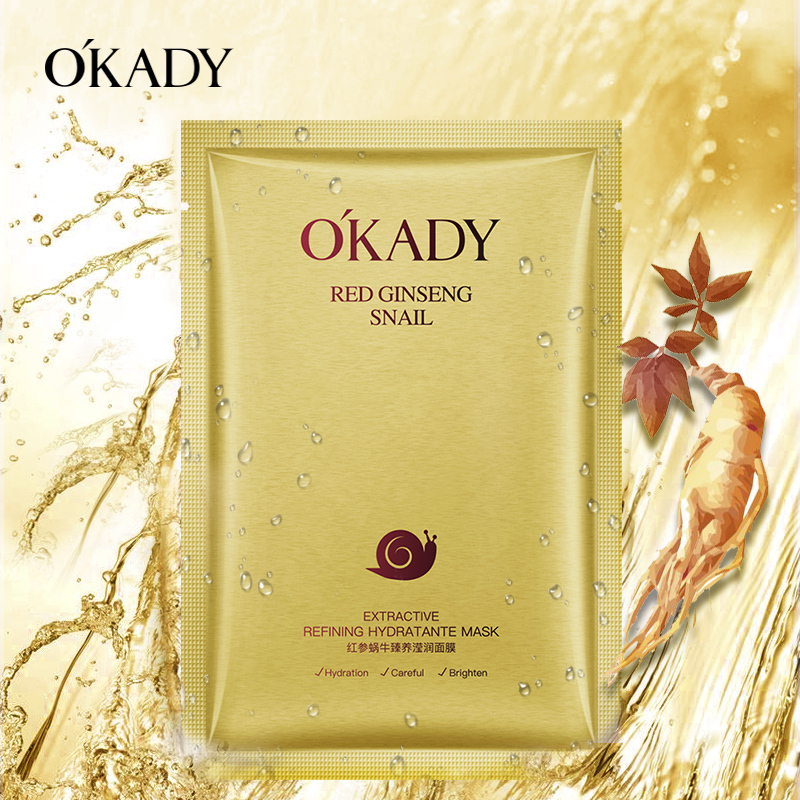 OKADY 红参蜗牛臻养滢润面膜10片