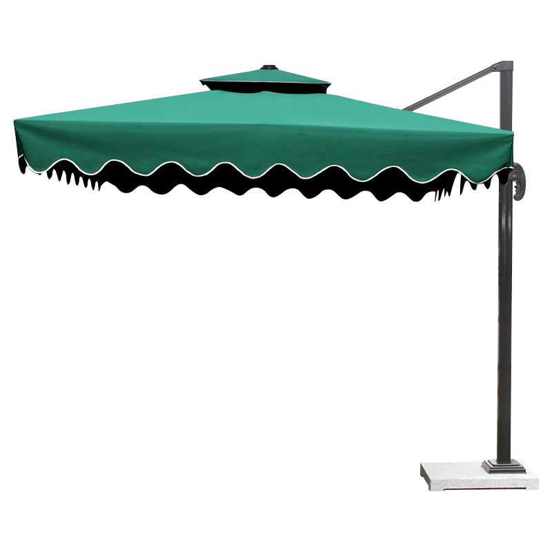 三极户外(Tri-Polar) TP7037 庭院遮阳伞 方形双顶波浪边遮阳伞棚 1.00 顶/把高清大图