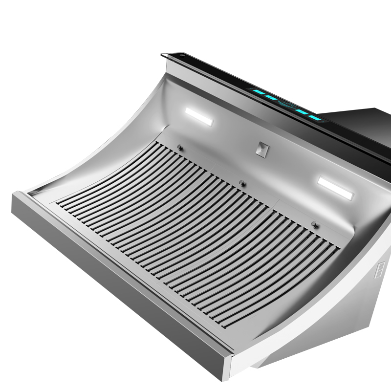 新飞侧吸式油烟机不锈钢紫外线消毒26m06大吸力双电机自动清洗 s3