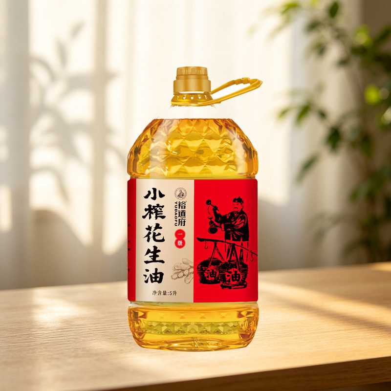 裕道府花生油5L小榨食用油滴滴美味新鲜有营养高清大图