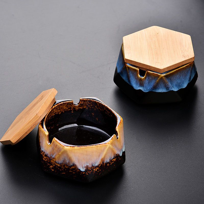 北欧陶瓷烟灰缸创意个性时尚防风大号客厅家用办公室潮烟灰缸