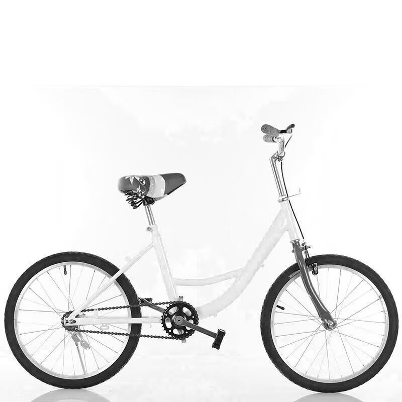 折叠自行车男女通用轻便变速20 22 24寸通勤车 米色/顶配/单速/免安装 24寸免充气胎