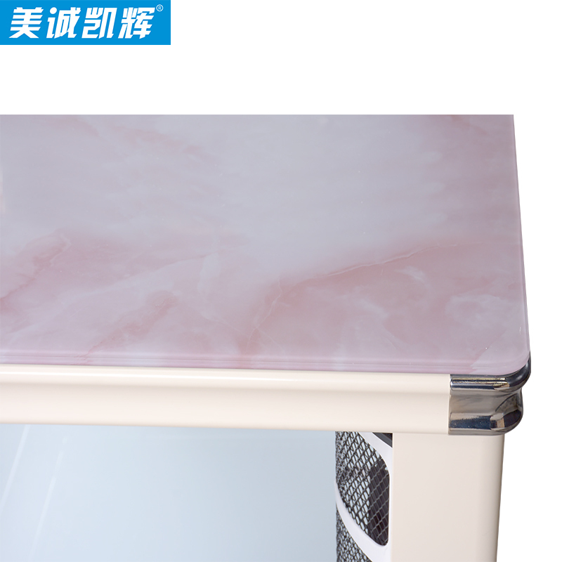 美诚凯辉取暖桌电暖烤火茶几K5-138C2(高光米白+白石纹面板)电暖器烤火炉