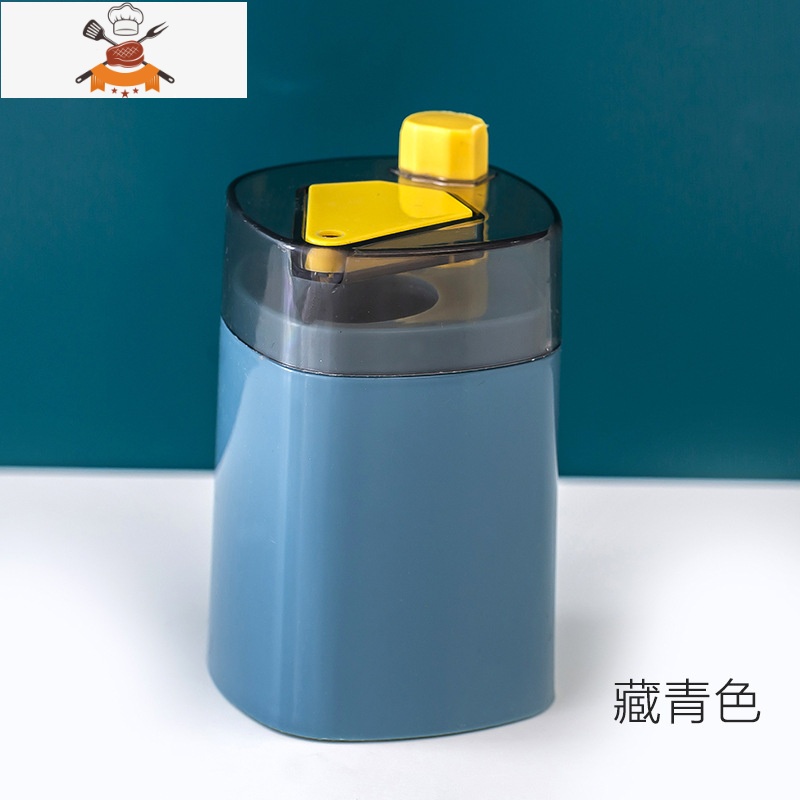 牙签盒创意自动弹出家用客厅按压式餐厅牙签筒罐便携式随身牙签筒 敬平 藏青色0XVBDU