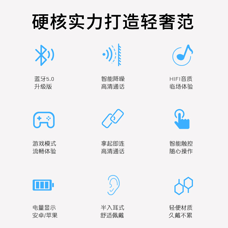 飞利浦（PHILIPS）TAT1205TL蓝 真无线蓝牙耳机 双耳5.0入耳式运动跑步商务小米苹果华为安卓手机通用 蓝色