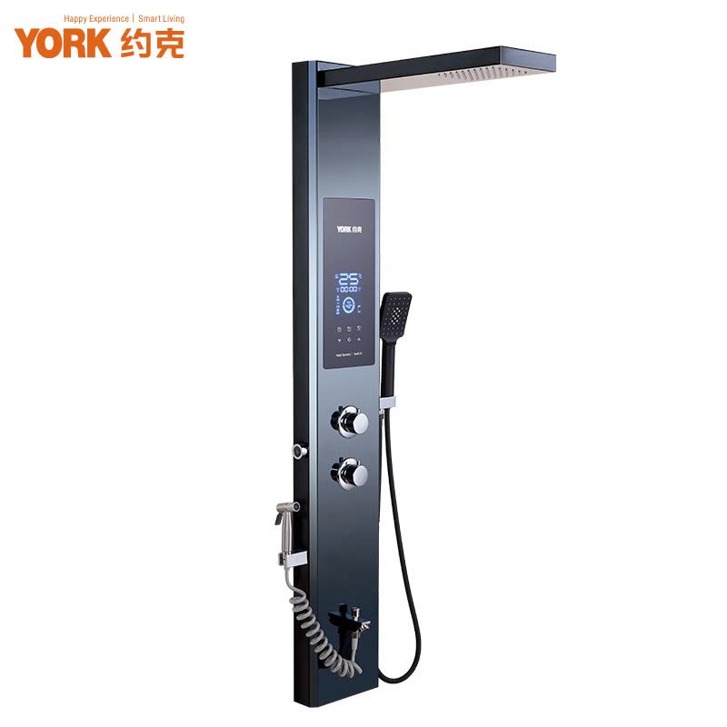 YORK约克YK-X3黑集成热水器即热式电热水器一体式家用洗澡淋浴屏速热电热水器 5.5-10KW功率可调图片