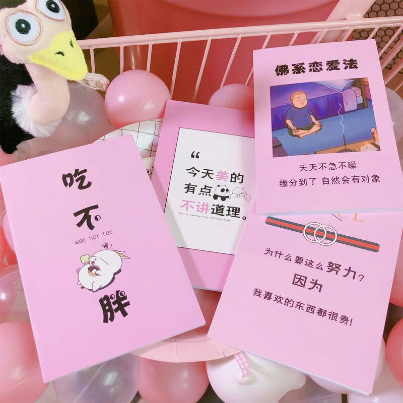 林檎抖音网红同款创意恶搞笔记本手账本活页少女心粉色日记本笔记本韩系小清新可爱记账记事本送女朋友送女朋友老婆生日礼物送女朋