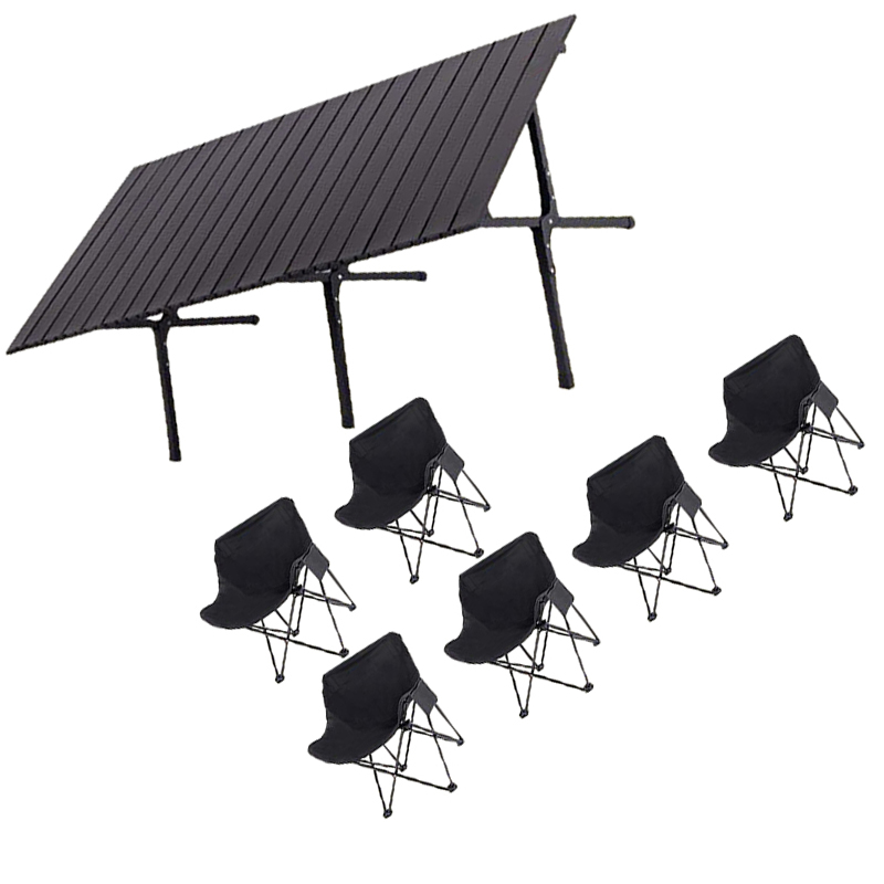 翼澜 户外桌椅 六椅 套高清大图