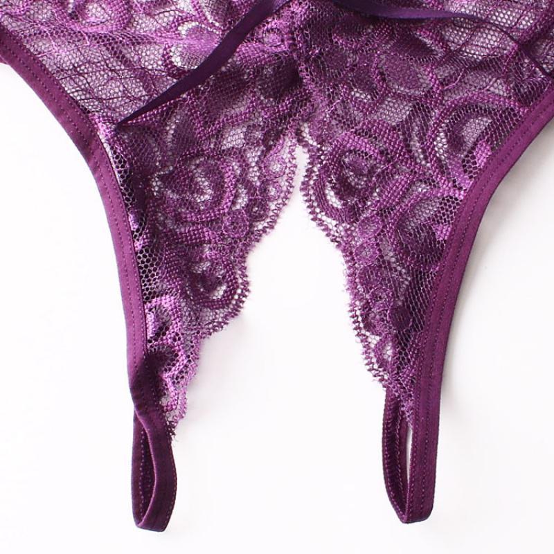 日系开档蕾丝女式内裤 性感蝴蝶结透视提臀超薄开档内裤女233