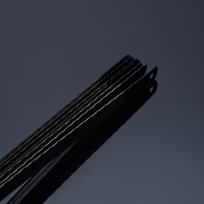 手用钢锯条18牙24牙木工专用锯条手拉锯多功能锯万能钢锯条|24牙烤漆柔性折不断(100支装)