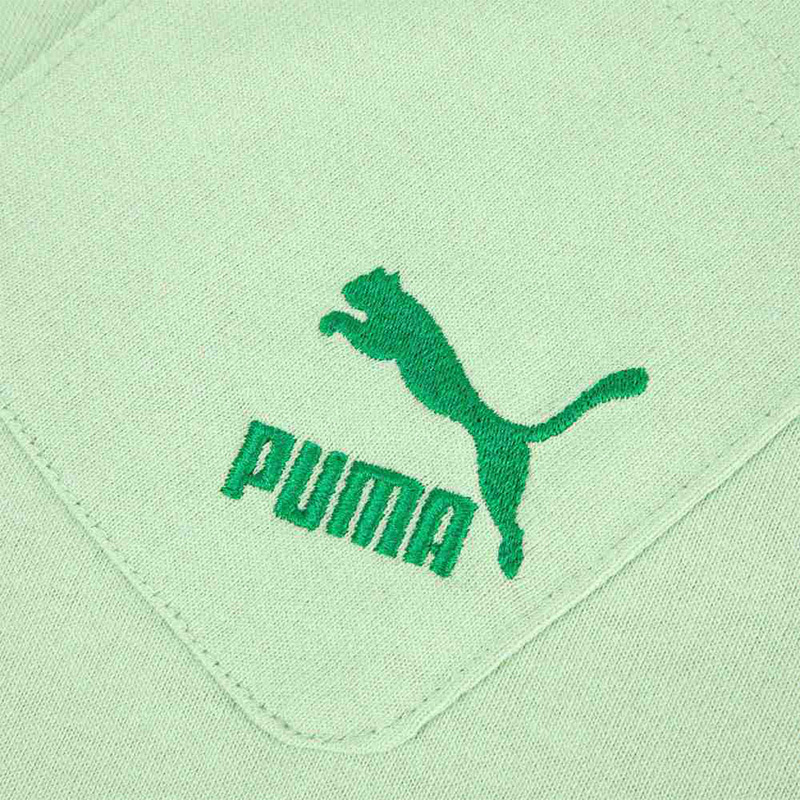 PUMA 图案印花圆领套头短袖T恤 女款 薄荷绿 620335-32