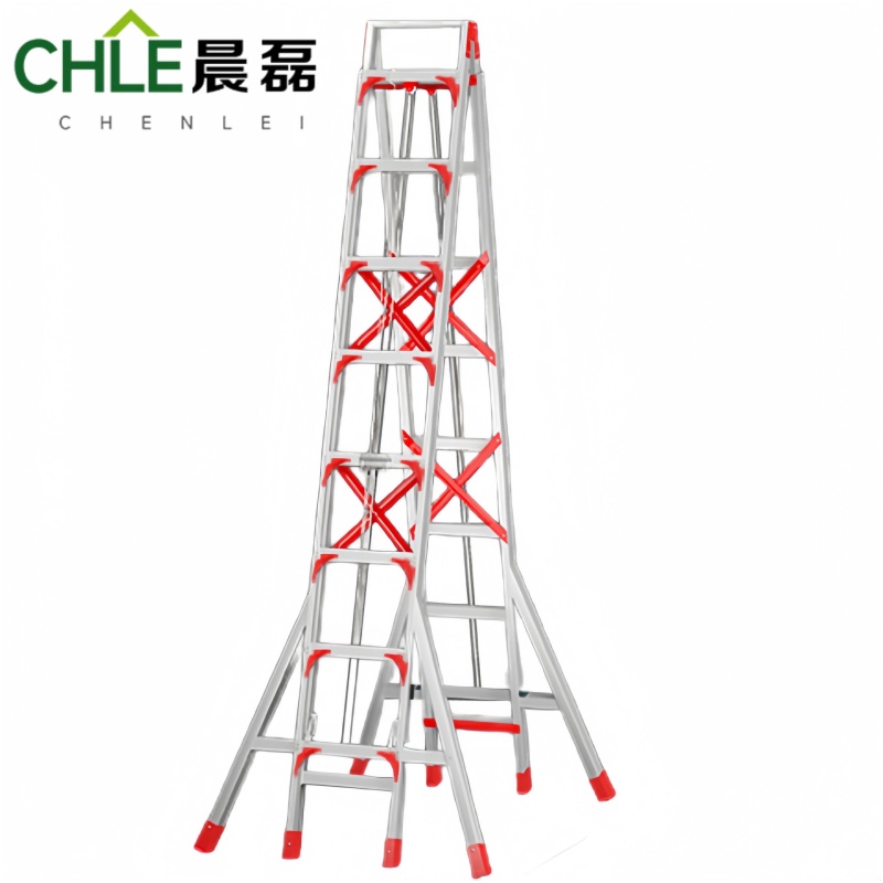 晨磊铝合金人字梯八步/个高清大图