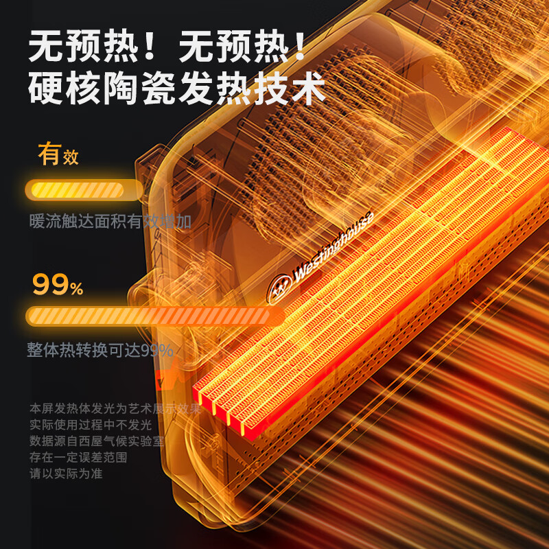 西屋Westinghouse WTH-612语音款 智能暖风机高清大图