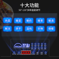 羿彩 (YECAI) 饭菜保温板家用圆形智能桌面餐桌多功能暖菜宝暖菜板热菜板热菜神器加热600MM固定款