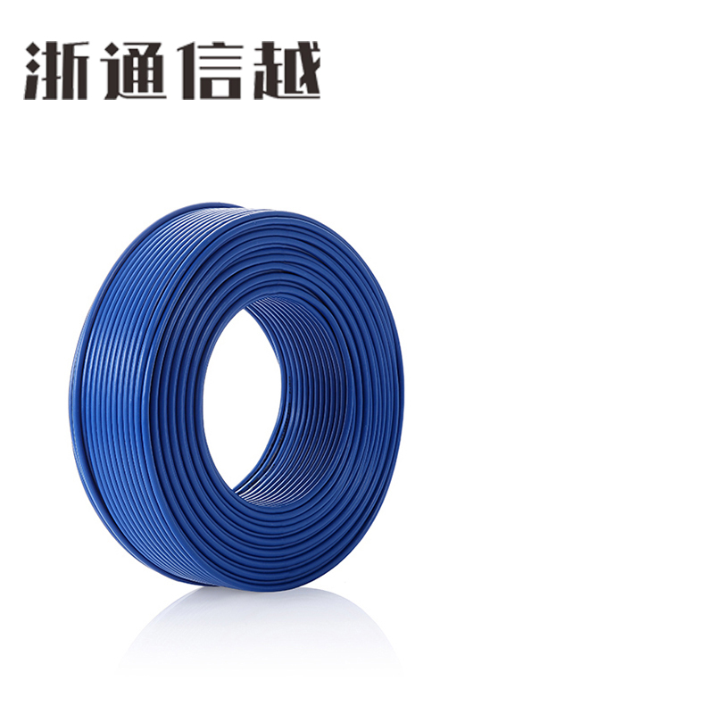 浙通信越 电线 BV 1.5 平方/米 100米/卷 蓝色