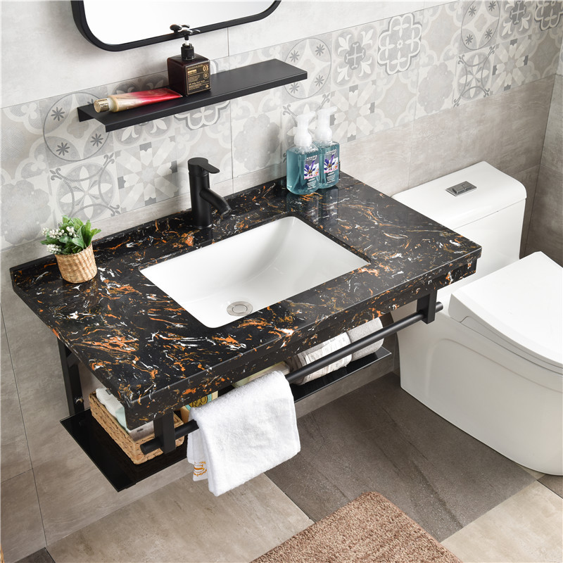 Ciaa洗面盆挂墙式洗脸盆简易大理石洗手盆柜组合池壁挂式面盆ciaa工业风洗漱台 价格图片品牌报价 苏宁易购会心家装建材专营店