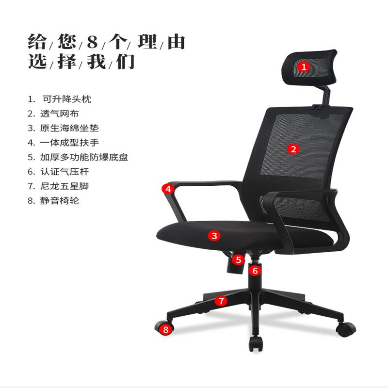 办公家具高端办公椅人体工学椅 家用椅子升降电脑椅靠背商务办公椅员工培训椅会议椅仅限公单拍单个人零售拍单不发货高清大图