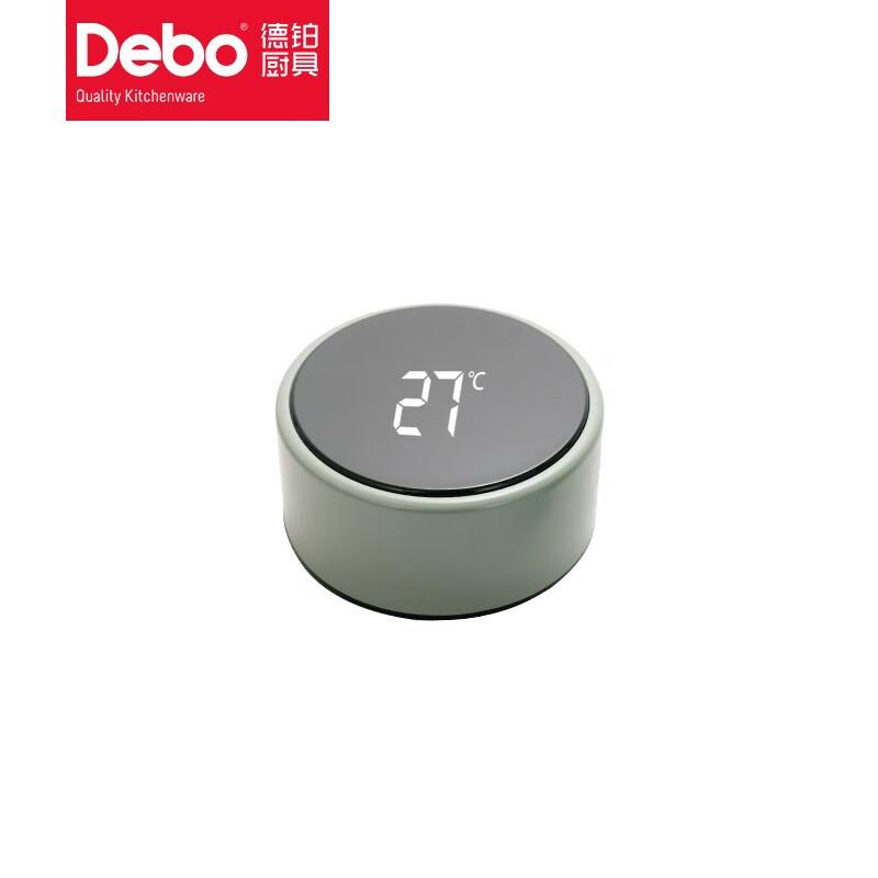 Debo德铂 智能显示温度保温杯不锈钢直身杯500ml 绿色 DEP-736高清大图