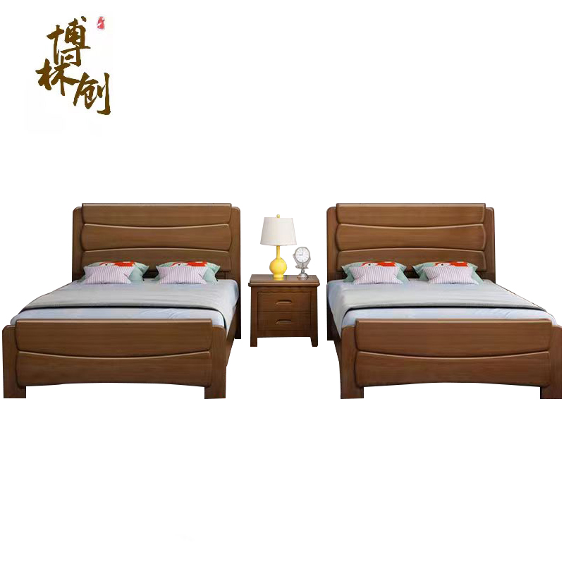 博林创 实木储物床 306# 1.8米 /张高清大图