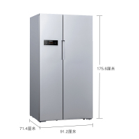 西门子(SIEMENS)KA92NV90TI 官方旗舰 610升变频风冷无霜 并联双循环 LED显示 对开门冰箱（银色）