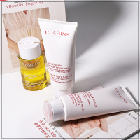 CLARINS娇韵诗美丽孕期妊辰纹护理液 孕妇三件套装 抚纹霜200ml+身体磨砂膏200ml+妊娠纹护理油100ml