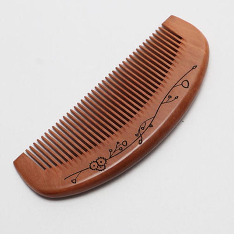 木梳子绿檀木脱发加长大号静电家用梳子女檀香木梳男女桃木防刻字