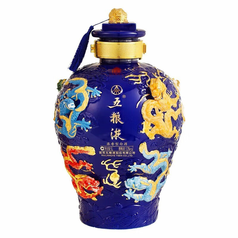 五粮液五粮液 九龙坛 52度浓香型白酒 收藏摆柜送礼 九龙坛 5l 蓝色