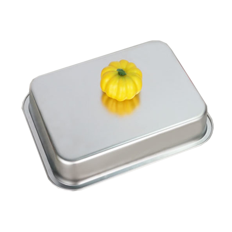 橙亿鸿 不锈钢平底方盆 自助餐快餐盆 长方盒 32*22*7cm/个高清大图